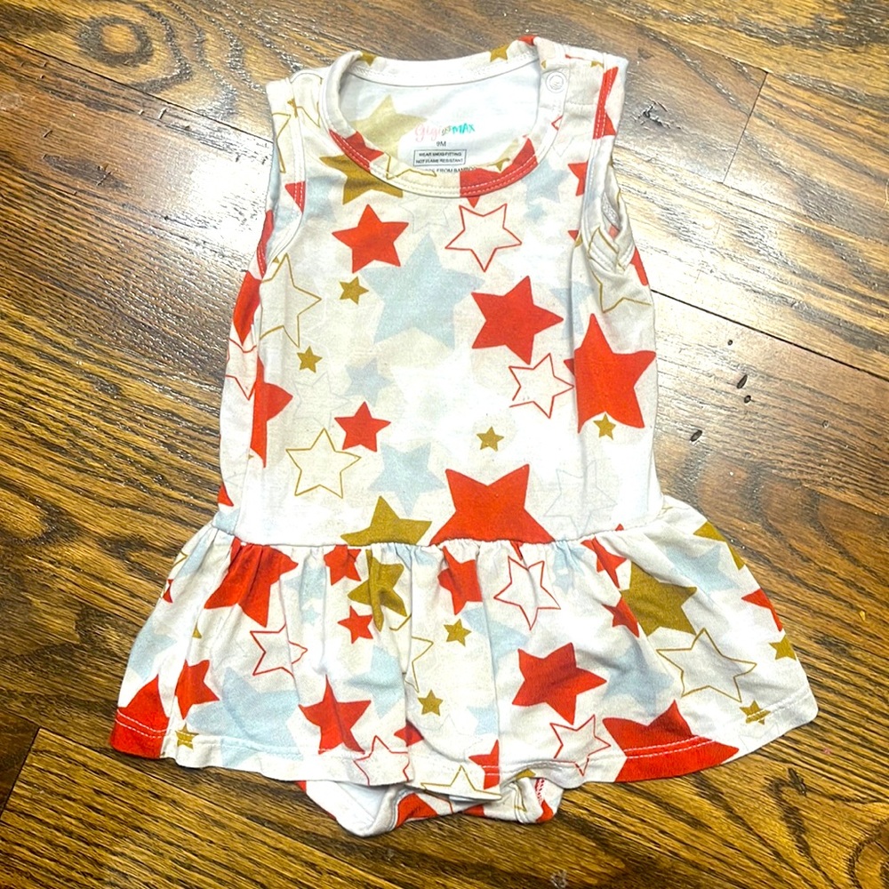 Red, gold and blue starred onesie